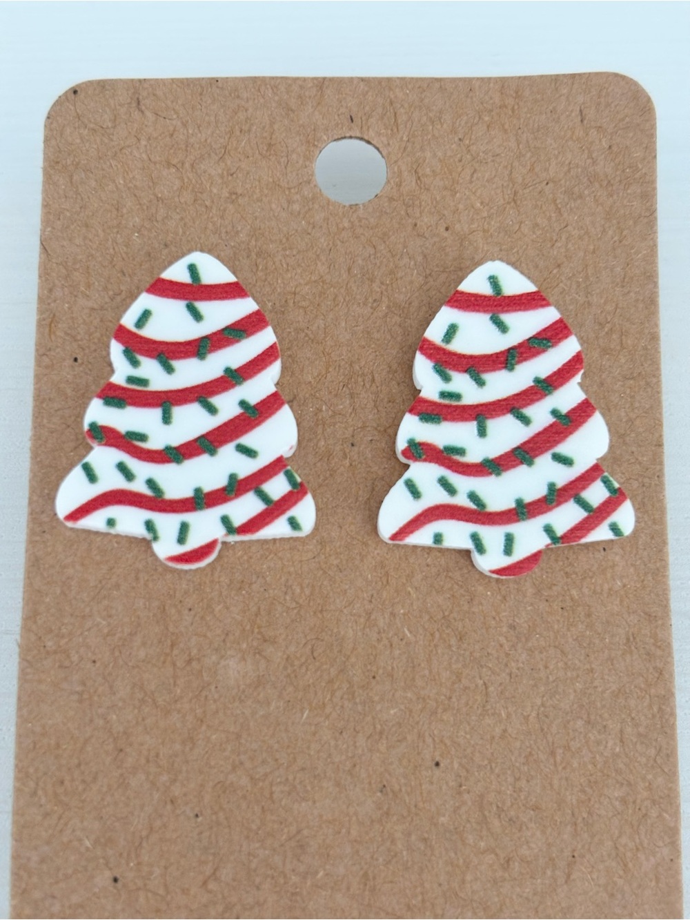 CHRISTMAS TREE SNACK CAKES Earrings - NEW!